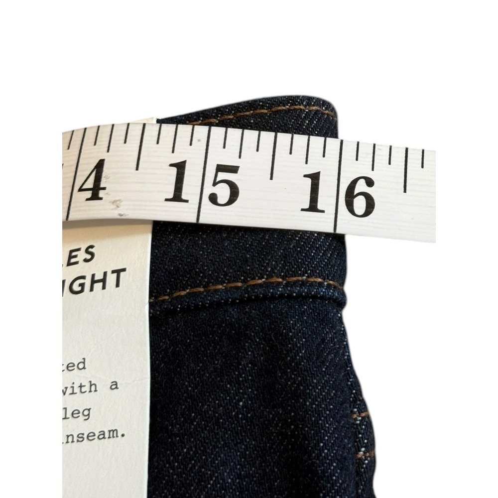 Madewell The Jules Slim-Straight Jean Dark Indigo Mid-Rise Ankle 6 28 NX990 NWT - Picture 8 of 9